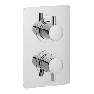 Vado Dx Celsius 1 Outlet 2 Handle Concealed Thermostatic Valve Soft Square Backplate Chrome
