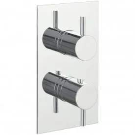 Just Taps Thermostatic Concealed 2 Outlet Shower Valve Chrome