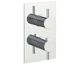 Just Taps Florence Thermostatic Concealed 2 Outlet  Designer Handle Chrome