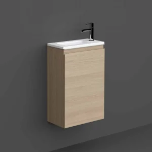 Cubico Minimo 400 Wall Hung Cloakroom Vanity Unit Natural Oak