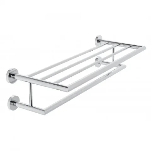 Vado Spa Towel Shelf With Towel Rail 600mm (24") Chrome product image - Image 1