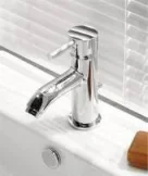 Crosswater Design Monobloc Basin Mixer Tap without Waste Chrome detail view - Image 2