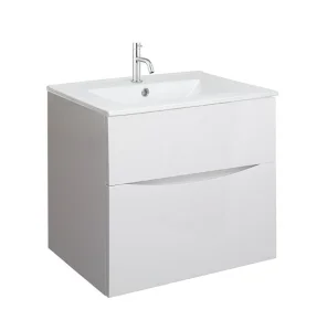 Crosswater Glide Ii 2 Drawer Basin Unit 600 White Gloss