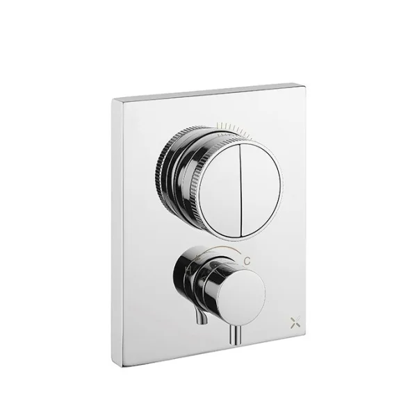 Crosswater Crossbox Push Mpro 2 Outlet Trim & Levers Chrome
