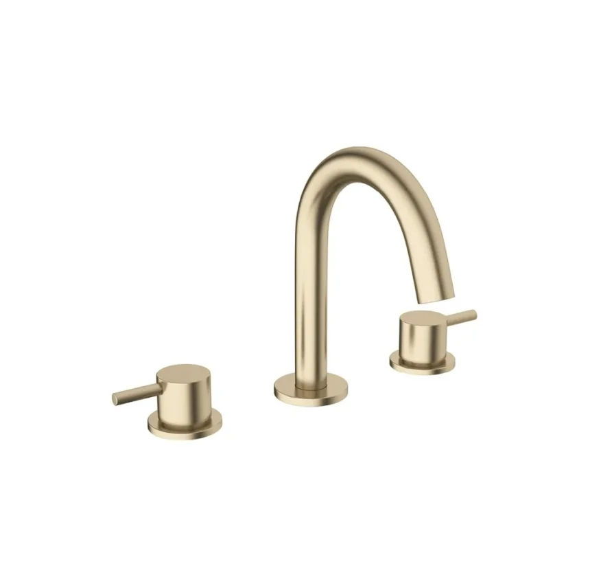 Crosswater Mpro Basin 3 Hole Set Deck Mounted Brushed Brass product image - Image 1