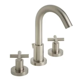 Vado Individual Elements 3 Hole Deck Mounted Basin Mixer With Pop-up Waste Brushed Nickel