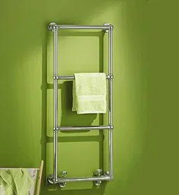 Vogue Ballerina WM - BR Towel Radiator Heating Only - Chrome 1275X675 detail view - Image 2