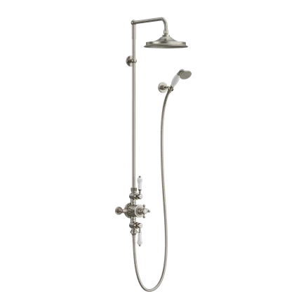 Burlington Avon Exposed Shower Valve 2 Outlet Brushed Nickel