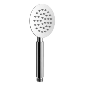 Vado Aquablade 100mm Round Single-function All Metal Rub-clean Shower Handset With Cool Touch Handle Chrome