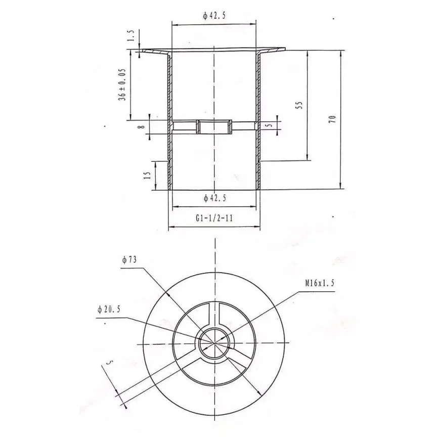 Bc Designs Push Down Bath Waste 60mm (unslotted) Satin Rose detail view - Image 2