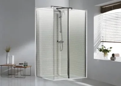 Eastbrook Flipper Walk-in Easy Clean 600mm Front Panel Chrome