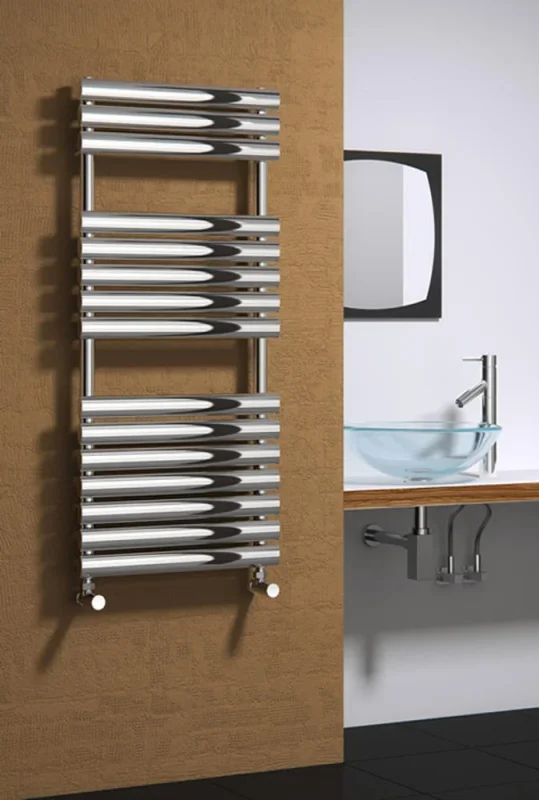 Reina Helin 500 X 1535 Polished Stainless Steel Towel Radiator detail view - Image 3