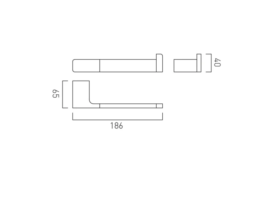 Vado Individual Shama Paper Holder Brushed Nickel technical drawing - Image 2