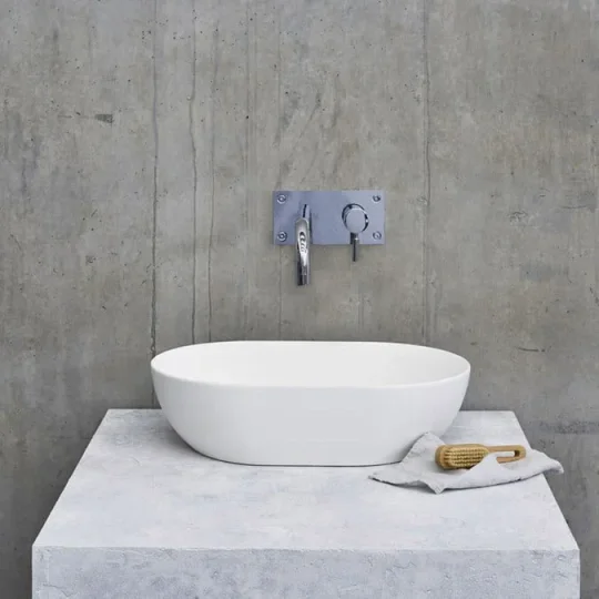 Britton Formoso Bacino 590 X 390 X 140 Basin Matt White product image - Image 1