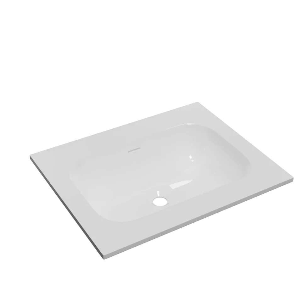 Faeber Infinite M1 Pearl 600mm Single Central Furniture Basin White polished product image - Image 1