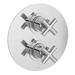 Vado Dx Elements 1 Outlet 2 Handle Concealed Thermostatic Valve Round Backplate Chrome