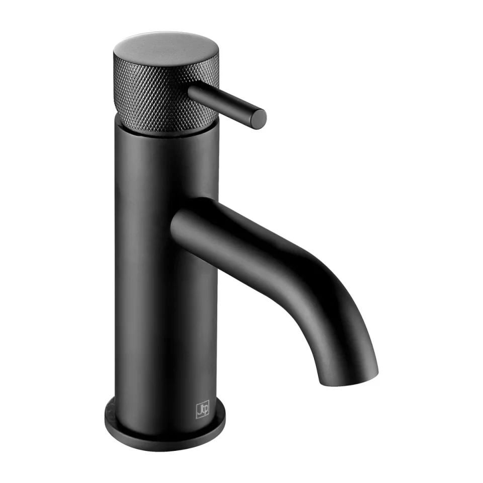 Just Taps Vos Single Lever Basin Mixer Designer Handle Brushed Black product image - Image 1