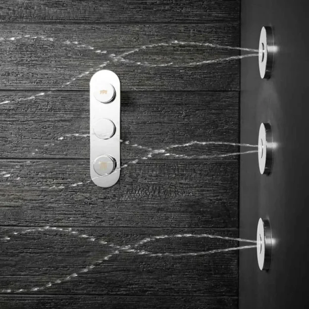 Crosswater Dial Central Thermostatic Shower Valve With 2 Way Diverter Chrome detail view - Image 2