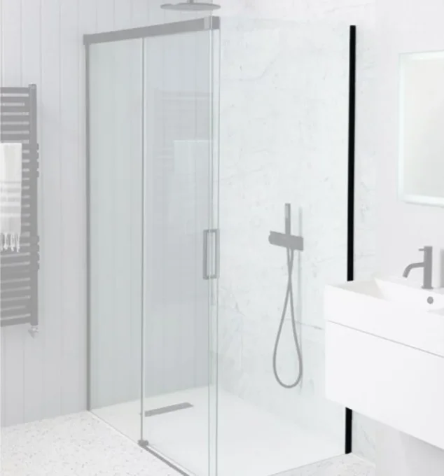 Crosswater Design Slider Closing Profile Matt Black product image - Image 1