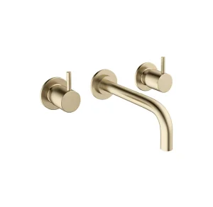 Crosswater Mpro Basin 3 Hole Set Wall Mounted Brushed Brass