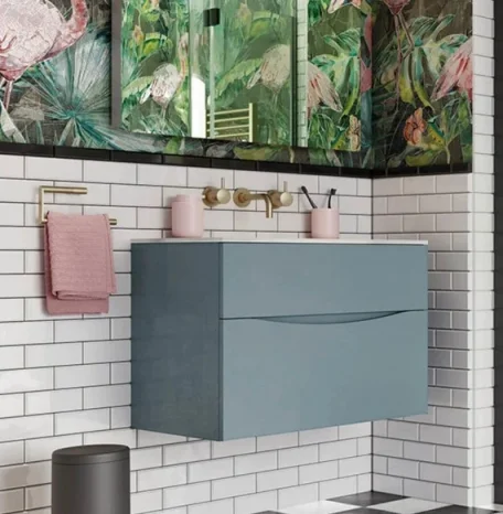 Crosswater Mpro Basin 3 Hole Set Wall Mounted Brushed Brass detail view - Image 3