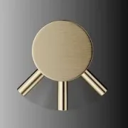 Crosswater Mpro Basin 3 Hole Set Wall Mounted Brushed Brass detail view - Image 4