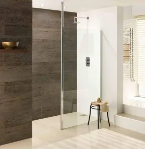 Eastbrook Valliant Square Pole Walk In 8mm 500x1950 Chrome