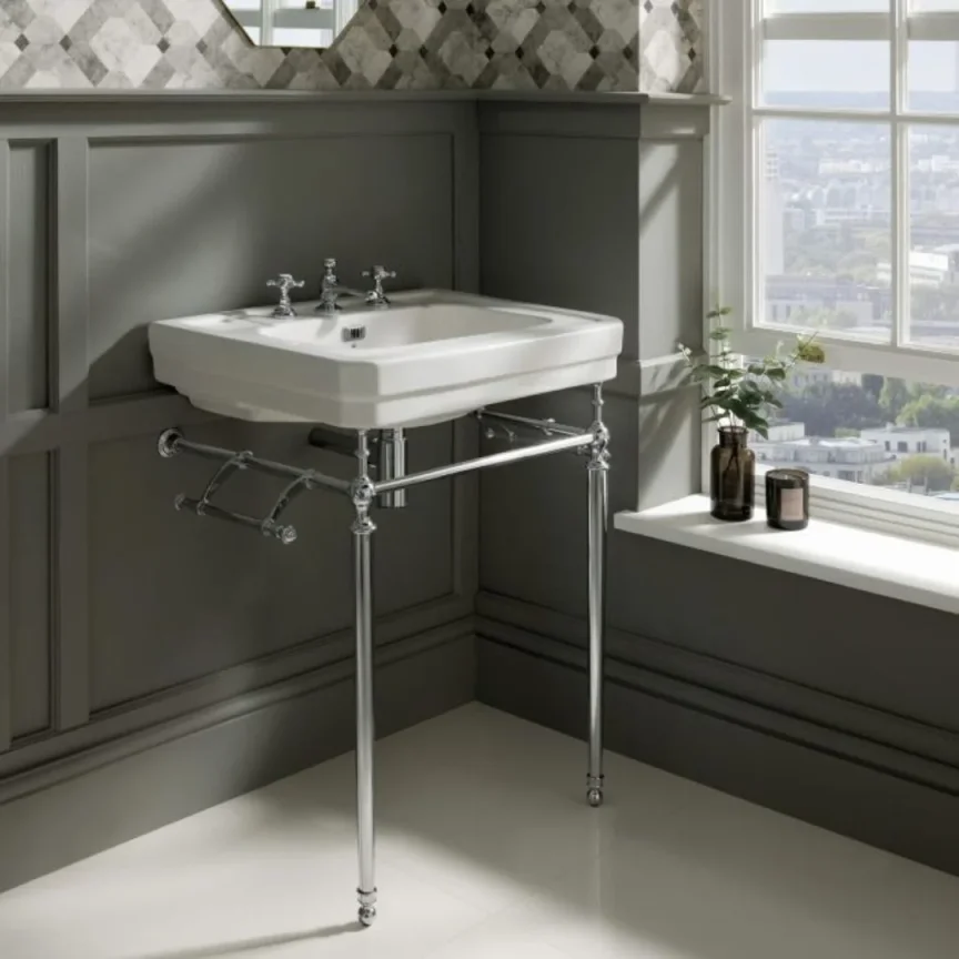 Scudo Black Frame With Dual Colour Shelf 80x48x20 Rustic Oak/ Grey Oak / Matt White/ Matt Grey