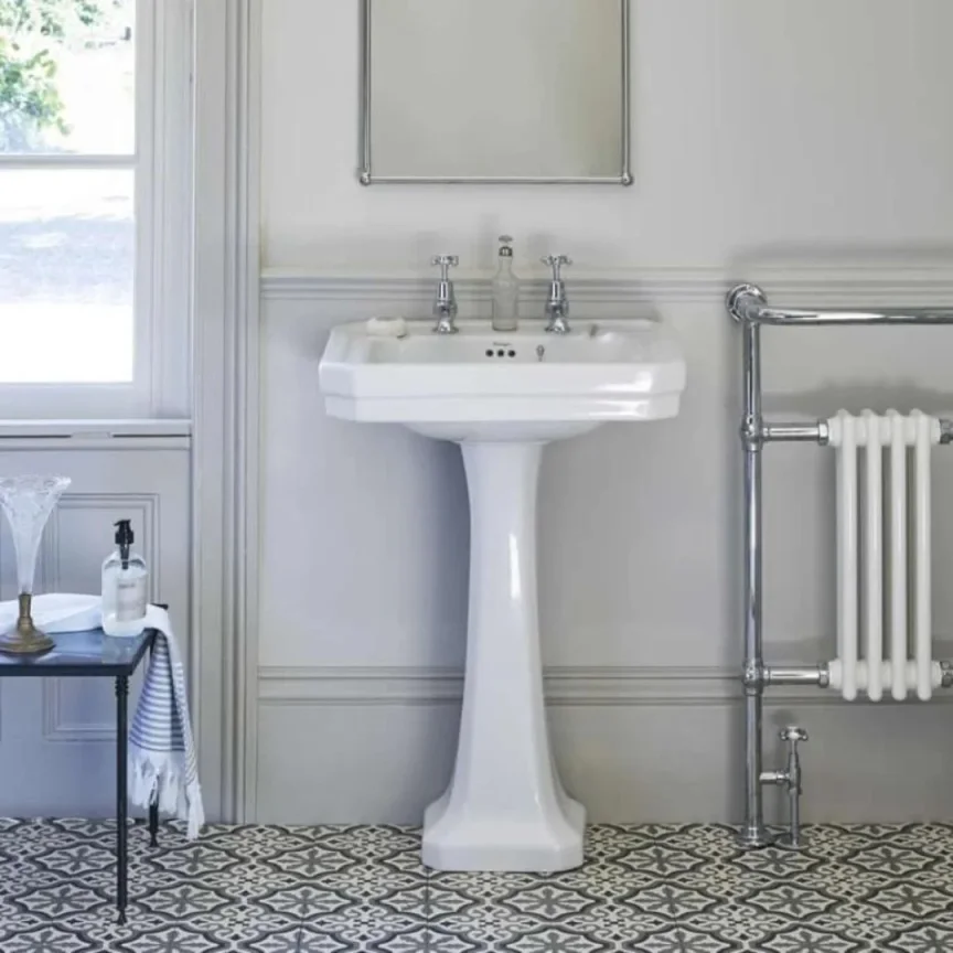 Burlington Edwardian 800 1TH Basin and Standard Pedestal