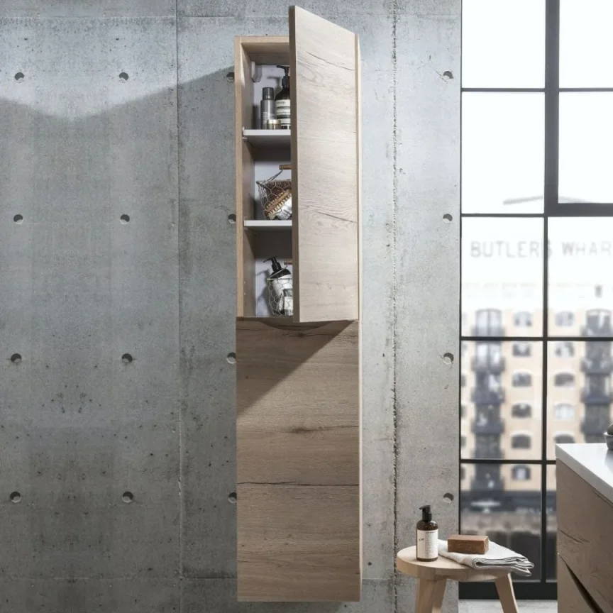 Barcelona Stylish Elegant Tall White Bathroom Cabinet Only