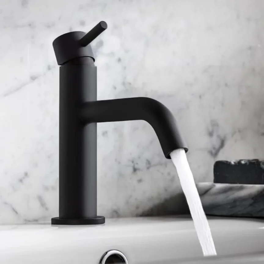 Saneux Cos Basin Mixer With Knurled Handle - Chrome