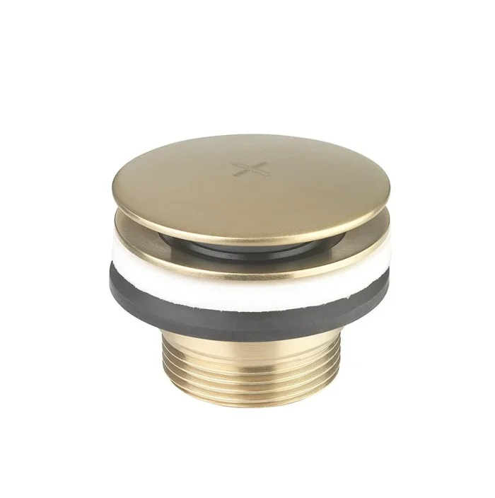 Crosswater Universal Basin Click Clack Waste Brushed Brass product image - Image 1
