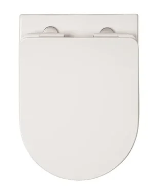 Crosswater Glide II Gloss White Back to Wall Rimless Toilet Pan and Soft Close Seat - Image 5