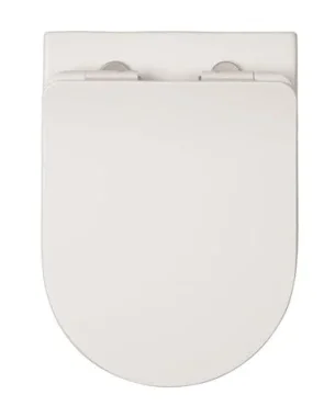Crosswater Glide II Matt White Back to Wall Rimless Toilet Pan and Soft Close Seat - Image 5