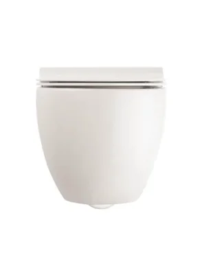 Crosswater Glide II Gloss White Wall Hung Rimless Toilet Pan and Soft Close Seat - Image 3