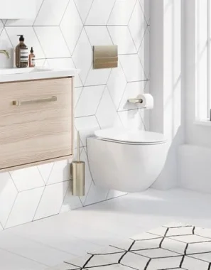 Crosswater Glide II Gloss White Wall Hung Short Projection Rimless Toilet Pan and Soft Close Seat - Image 2