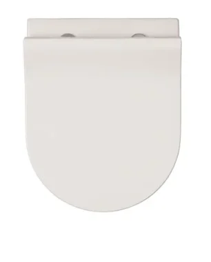 Crosswater Glide II Gloss White Wall Hung Short Projection Rimless Toilet Pan and Soft Close Seat - Image 4