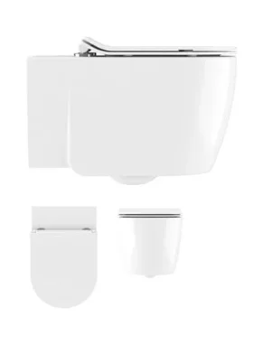 Crosswater Kai X Wall Hung Toilet Pan and Soft Close Seat - Image 3
