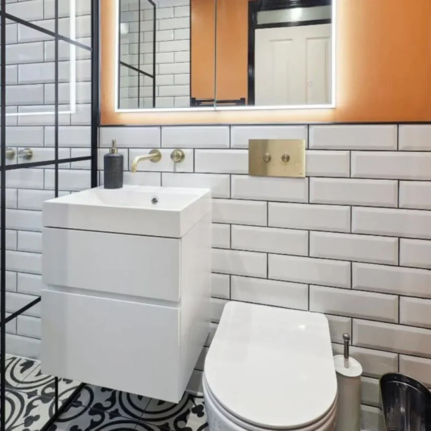 Faeber Venice 500mm Wall Mounted Basin Vanity Unit Matt White - Image 2