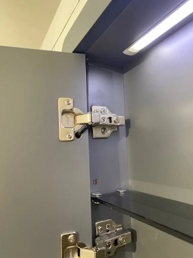 Saneux Hyde 55cm Recessed Mirror Cabinet Matte Fjord (Left or Right Hand Available) - Image 4