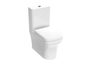 Saneux Indigo Close Coupled Toilet with Rimless Pan, Cistern and Soft Close Seat
