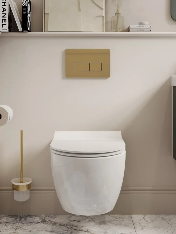 Saneux Prague Wall Hung Rimless Toilet Pan and Soft Close Seat - Image 3