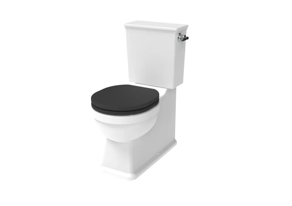 Saneux Sofia Close Coupled Toilet with Rimless Pan, Cistern and Soft Close Seat (Colours Available) - Image 1