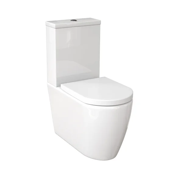 Saneux Uni Close Coupled Toilet with Rimless Pan, Cistern and Soft Close Seat