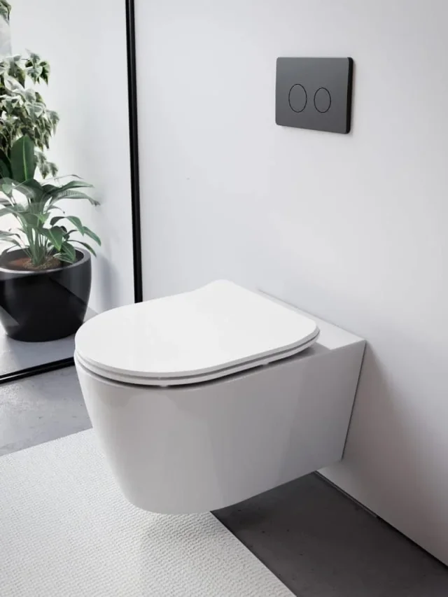 Saneux Uni Wall Hung Rimless Toilet Pan and Soft Close Seat - Image 3