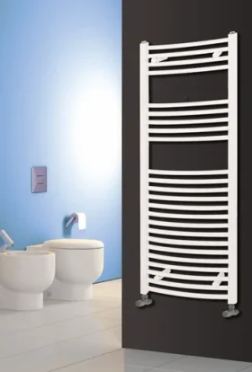 Reina Diva 500 X 1200 Towel Radiator White Flat detail view - Image 5
