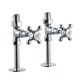 Burlington Burlington Chrome Straight Radiator Valves With Cross Heads (pair) - Medici Indices
