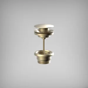 Ava Universal Click Basin Waste & Freeflow Adaptor - Brushed Brass