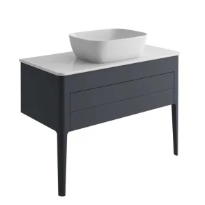 Cubico Stark 2 Slate Grey 800mm Floor Standing Vanity Unit With Basin