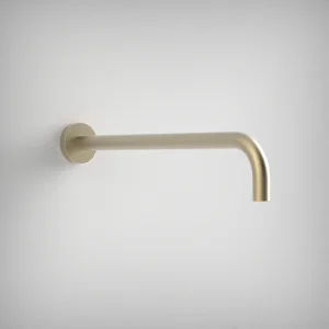 Ava Wall Mounted Round 400mm Shower Arm - Brushed Brass